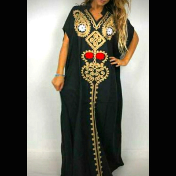 Bohemian Kaftan Maxi Dress - Picture 2 of 5